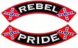 Rebel Pride Embroidered Two-Piece Confederate Flag Iron-On Rockers Civil War Patch