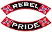 Rebel Pride Embroidered Two-Piece Confederate Flag Iron-On Rockers Civil War Patch