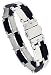 8 Surgical Steel and Rubber Bracelet
