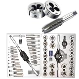 Neiko 45-Piece High-Strength Steel Alloy Tap & Die Set - Large Size Metric M6 to M24