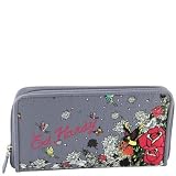 Floral Garden Zip Around Wallet - Purple