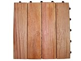 Outdoor Living : VIFAH V351 Shorea Hardwood Four-Slat Deck Tiles, 20-Pack