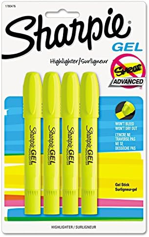 SAN1780476 UNITED STATIONERS (OP) HILIGHTER,SHRPIE GEL,4,YL