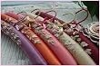 Lot 5 Satin Padded Ribbon Embroidery Hangers 5 colors