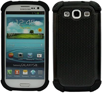 Galaxy S3 Heavy Duty Case, OSurce Samsung Galaxy S3 Accessories, EXTREME Protection Case Cover For Galaxy S3 (Black)