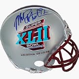 Michael Strahan Autographed Super Bowl XLII Mini Helmet