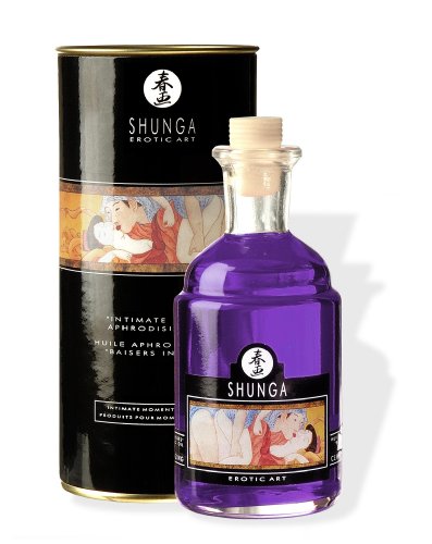 Shunga Aphrodisiac Oil, Grape, 3.5-Ounce Bottle