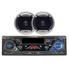 PYRAMID 26KIT In-Dash Car Stereo Cassette Tape Player w 4 Speakers by Pyramid