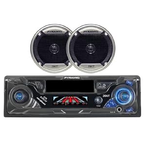 PYRAMID 26KIT In-Dash Car Stereo Cassette Tape Player w/4 Speakers