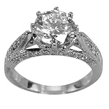 Antique Diamond Engagement Ring With GIA CERTIFIED H SI1 1.20ct Center - 5