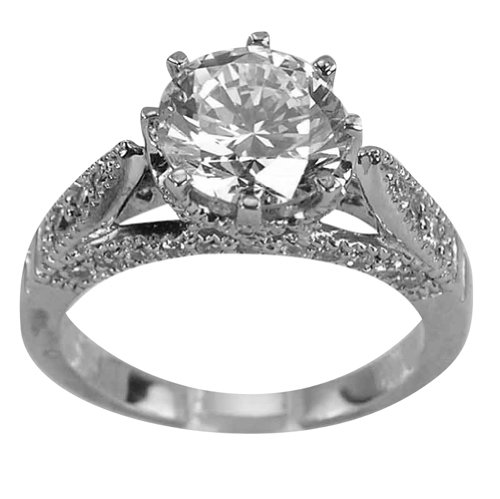 Antique Diamond Engagement Ring With GIA CERTIFIED H SI1 1.20ct Center
