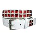 RED & WHITE COMPLETELY RHINESTONE LOADED BELT X-LARGE