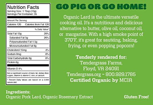 Organic Lard (3 Pack)