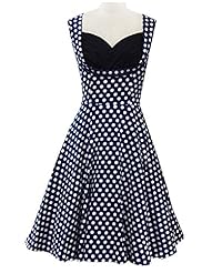 V-neck Polka Dot Print Illusion Vintage Cutout  Dress