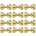 Neck Bowtie Tuxedo for Men Adjustable Solid Satin Pre-tied 12 Pcs Wedding Party (Yellow)