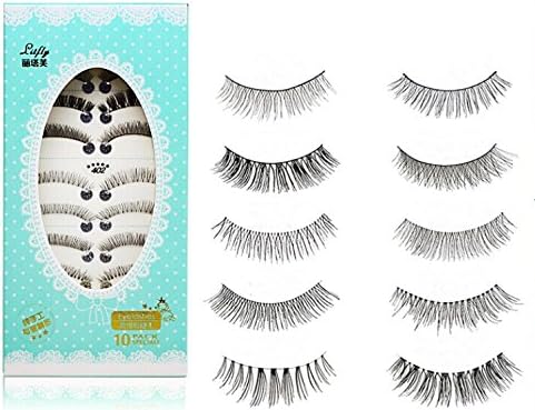 Handmade Natural Thick Style False Eyelash Mixed Package 10 Pairs