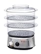 Tefal Invent VC101616  3 Tier Food Steamer, 9 Litre, Black and Chrome