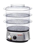 Tefal Invent Food Steamer, 3 Tier, Black and Chrome