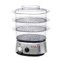 Tefal Invent VC101616  3 Tier Food Steamer, 9 Litre, Black and Chrome