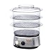 Tefal Invent Food Steamer, 3 Tier, Black and Chrome