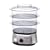 Tefal Invent Food Steamer, 3 Tier, Black and Chrome