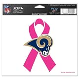 St. Louis Rams Breast Cancer Awareness 4x6 Ultra Decal