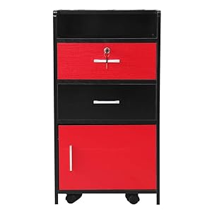 Ssline Locking Rolling Hair Salon Station With Dryer Holes Locking
