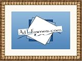 1 1/2' Gold W/Black Custom Picture Frame