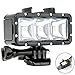 Vicdozia High Power Dimmable Waterproof LED Video Light Underwater Photography Diving Night Flash Light Kits for Gopro Hero 5 Black, Session, Hero 4 Black Silver, Hero 4 Session, Hero 2 3 3+, Hero+LCD