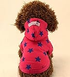 【WinP's】Petsircle Star Hoodie スターパーカー　犬服　PINK-S