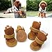 ETOPSTECH 4 Pcs Pet Dog Puppy Cotton Blend Shoes Winter Snow Warm Walking Boots Khaki New - L