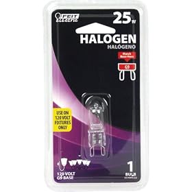Feit Electric BPQ25 G9 25-Watt T4 JCD Halogen Bulb with Bi-Pin Base, Clear by Feit Electric