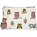 Logan + Lenora Wet + Dry Diaper Clutch - Carry Wipes, Diapers, Creams, Cloth Pads, Breast Pads, or Toiletries - Small Cloth Diaper Wet Bag with Dry Pocket - Made in USA - Waterproof (Earthy Owls)