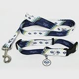 Tampa Bay Rays Pet Set Dog Leash Collar ID Tag MEDIUM
