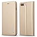 iPhone 7 Plus case,WenBelle [Genuine Leather] Slim Fit,Stand Feature,Premium Protective Case Wallet Flip Cases for Apple iPhone 7 Plus (Gold)