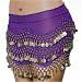 Sporting Goods : SEXY BELLY DANCER COSTUME HIP SCARF -LAVENDER W/GOLD COINS