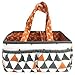 Bacati Playful Fox Nursery Fabric Storage Caddy with Handles, Orange/Grey
