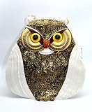 Women Owl Handbag - Mutifunctional Purse /Backpack (white)