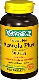 Acerola C 300mg - 100 chewable,(Good N' Natural)