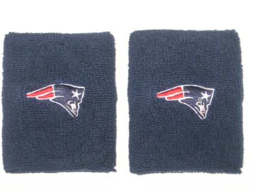 NEW ENGLAND PATRIOTS Team Logo COTTON WRISTBANDS -(set of 2)