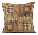 Burlington 16 Quilted Pillow in Rustic Country Patchwork Star Pattern