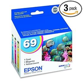 Epson 69 Series DURABrite Ultra Color Ink Cartridges - Multipack (T069520)