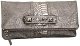 Religion Viper Fold Over Clutch, Sac &agrave; main femme - Gris-V.4