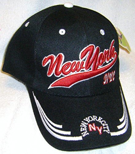 New York City Adjustable Baseball Hat Cap with Velcro Enclosure (Black)
