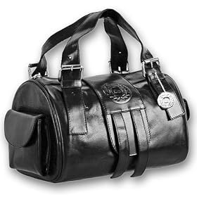 Lazarotti Handtasche H21410 aus edlem Leder, schwarz und braun