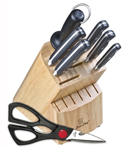 Ergo Chef Pro-Series Wooden Knife Set with Block