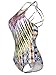 Blooming Jelly Women's One Piece High Cut Halter Backless Criss Cross Monokini Tropical Tribal Print Swimsuit(M) Multicoloured