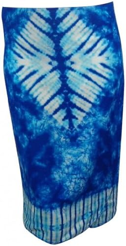 Womens Native HAWAIIAN Sarong Wrap (Medium, Light Blue)