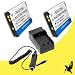 Two Halcyon 1200 mAH Lithium Ion Replacement Battery and Charger Kit for Nikon COOLPIX S4300 16 MP Digital Camera and Nikon EN-EL19