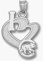 Chicago Cubs 3/4" "I Heart C Bear" Pendant - Sterling Silver Jewelry